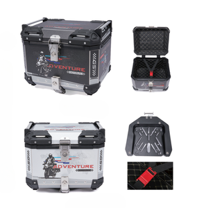 JINNAI aleación <span class=keywords><strong>de</strong></span> aluminio moda motocicleta <span class=keywords><strong>maletero</strong></span> impermeable 35L 38L caja superior con plástico ABS <span class=keywords><strong>precio</strong></span> al por mayor - Product Image 3