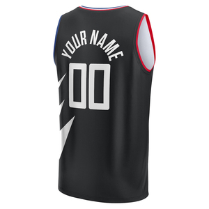 Maillots de basket-ball personnalisés LA pour hommes, chemises brodées, uniformes pour jeunes, vêtements de sport avec logos, impression à chaud - Product Image 5