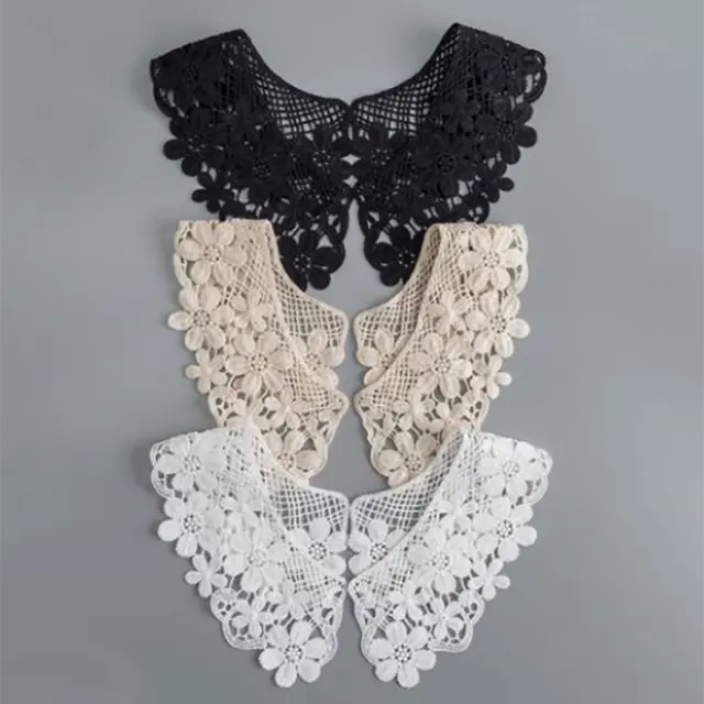 Wholesale Fashion Hollowed Out Lace Applique Sew Lace Collar For Clothing