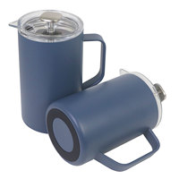 1000ML Vacuüm Geïsoleerde RVS French Press Koffiezetapparaat met Tuitfilter INFUSER Kan voor Koffie & Dranken