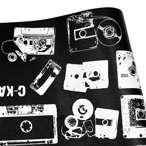 Autoadesivo impermeabile e Anti Fouling vecchio nastro Video, retro grafica e decorazione del paesaggio, carta da parati della parete del dormitorio - Product Image 6