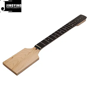 Jingying Music DIY Guitar Accessory,22 Fret Canadian Maple Paddle Shaped Matte Electric Guitar Necks Professional Guitar Neck