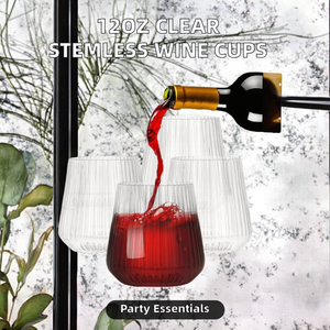 Verres à vin sans pied en plastique transparent incassable de 12 oz, design moderne, résistants aux chocs, pour les fêtes, fabriqués au Vietnam - Product Image 5
