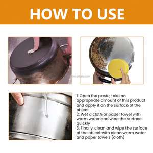 <span class=keywords><strong>Pasta</strong></span> detergente multiuso in acciaio inossidabile Jackhoe Factory per la pulizia di pentole, fornelli e forni in cucina. - Product Image 6