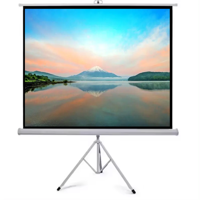 Factory Wholesale Price 72-150 Inches Matte White 4:3 Screen Tripod Stand Projector Screen Indoors Projection Screen