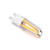 Ampoule LED G9 à intensité variable linéaire 3W 4T à filament long 110V 220V avec couvercle rond en PC, lampe LED G9 à double broche