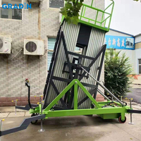 Plateforme élévatrice télescopique portable, échelles élévatrices verticales, élévateur hydraulique électrique à quatre mâts, élévateur portable en alliage d'aluminium