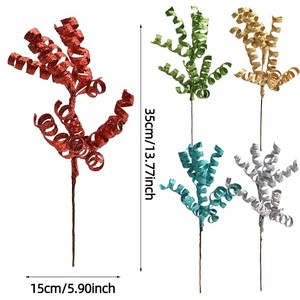 Tiges bouclées scintillantes, <span class=keywords><strong>brindilles</strong></span> <span class=keywords><strong>en</strong></span> spirale pour arbre <span class=keywords><strong>de</strong></span> Noël, décorations pour vases <span class=keywords><strong>de</strong></span> fêtes, centres <span class=keywords><strong>de</strong></span> table, fêtes et décoration intérieure - Product Image 3