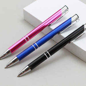 Barre en aluminium Push-<span class=keywords><strong>Action</strong></span> multicolore, stylo à bille rétractable en métal à pointe Fine, stylo publicitaire Logo personnalisé - Product Image 4