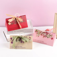Boîte à bonbons de luxe romantique pour mariage et festival, idéale comme cadeau, intemporelle, écologique, en carton ivoire, couleur unie, idées de boîtes élégantes