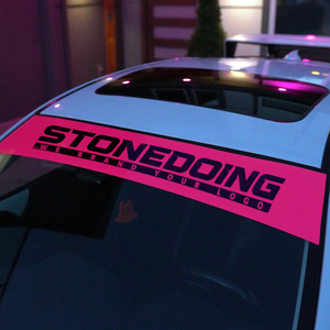 कस्टम लोगो कार सन स्ट्रिप के बैनर प्रदर्शन विनाइल स्टिकर विंडशील्ड बैनर स्टिकर विंडशील्ड बैनर स्टिकर डीकल - Product Image 6