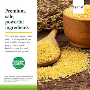 Aceite de semilla de mijo de alta calidad con biotina que apoya la producción de queratina, ayuda a crear un cabello más fuerte, grueso y saludable en formato de cápsulas blandas. - Product Image 4