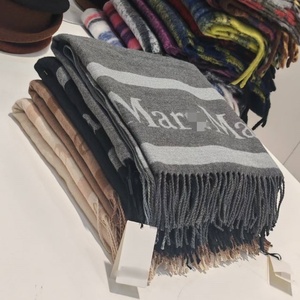 شال نسائي شتوي على الطراز الأوروبي والأمريكية بحروف <span class=keywords><strong>M</strong></span> طويلة على الوجهين متين قابل للتنفس للكشف عن الإبر في الهواء الطلق - Product Image 4