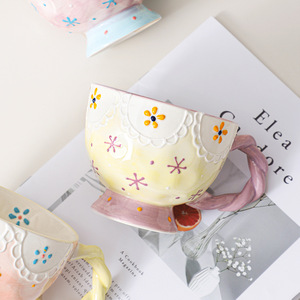 Keramikbecher - Büro-Wasserbecher - Niedlicher und Kreativer Frühstücksbecher - Milch, Kaffee, Haferflocken - Universeller Becher für Alle Zwecke - Product Image 5