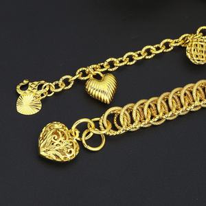 Pendentifs Cœur en Laiton Plaqué Or 24K JXX Tendance pour Chaînes et Bracelets Unisexe - Product Image 1