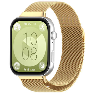 Bracelet magnétique milanais pour <span class=keywords><strong>Huawei</strong></span> <span class=keywords><strong>Watch</strong></span> Fit 3, bracelet en acier inoxydable, remplaçable, respirant, bracelet de montre en métal - Product Image 4