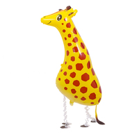 Ballon amusant pour animaux de compagnie, dessin animé, gonflable, marche, kangourou, hélium, taille réelle, rebond, animaux de la Jungle, pour anniversaire d'enfants