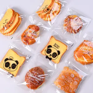 Dessert&bread Packaging Opp Self-adhesive Bags Food Garment Mesh Bag for Bakery Store Adhesive Backed Plastic Customized Bopp