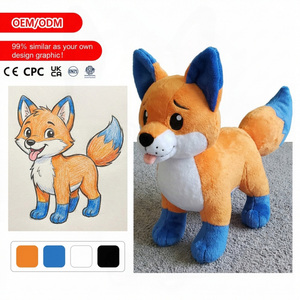 ของเล่นตุ๊กตาตามสั่งผลิตจากโรงงานตุ๊กตาแมงมุม cyndaquill pyae ยักษ์หูสีฟ้าน่ารักอะนิเมะสุนัขจิ้งจอกสินค้าและของสะสม - Product Image 1