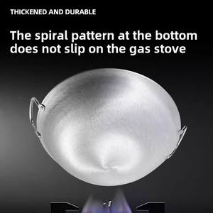 <span class=keywords><strong>Wok</strong></span> en aluminium pour cuisinière à gaz 1.0cm <span class=keywords><strong>Wok</strong></span> épais 55cm - Product Image 4