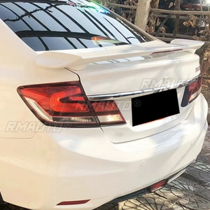 Pour Honda Civic 2012 2013 2014 Spoiler en ABS couleur apprêt Spoiler de coffre arrière Kit carrosserie Accessoires - Product Image 3