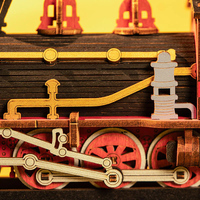 Robotime Miniature Maison TGE01 Century Train Serre-Livres Étagère Kit D'insertion DIY Livre Nook Bois Artisanat 3D Puzzles En Bois