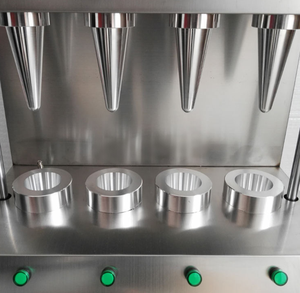 Macchina Elettrica Professionale per Coni Pizza in Acciaio Inox con 4 Stampi per Negozi di Snack - Product Image 5