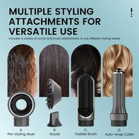 PRITECH-Sèche-cheveux haute vitesse à air chaud avec boucleur, nouveau sèche-cheveux avec têtes détachables