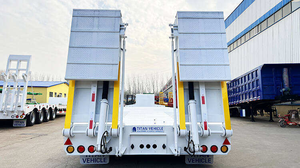 Fengniao China Semirremolque de plataforma baja con cuello de cisne de 40 pies y 3/4 ejes para transporte de vehículos, con capacidad de carga de 1001-2000 kg, en venta - Product Image 3