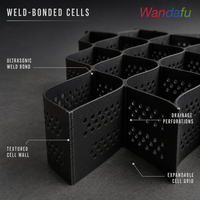 Grille de stabilisation du sol extensible en HDPE ASTM de 150 mm pour la protection des pentes de la base des routes, le contrôle de l'érosion et les murs de soutènement