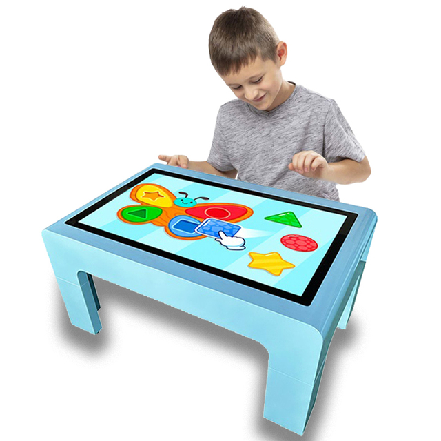 Interactive Teaching Touch Table for Kids  with Colorful Learning Cases, Educational Play Table for Children's Early Learning