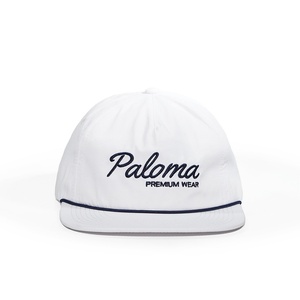 OEM 5 Panel Flat Brim Snapback Caps Custom Logo Sports Golf With <b>Nylon</b> Embroidery <b>Rope</b> Gorras Hats - Product Image 3