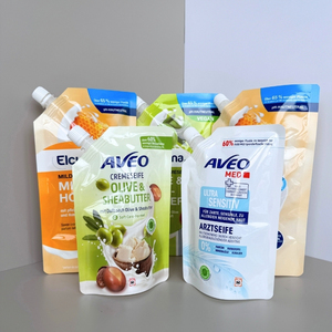 Özel tasarım plastik sıvı ambalaj emzik sıkmak bebek maması suyu plastik içecek torbası Doypack ile emzik kese çanta Stand up - Product Image 3