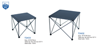 Table basse carrée rectangulaire compacte ultralégère en fer noir personnalisée, table pliante compacte pour pique-nique, camping, voyage