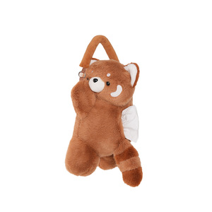 Plush Cartoon Car Tissue <b>Box</b> Hanging Dual-purpose Vehicle <b>Storage</b> With Soft Plush <b>Material</b> - Product Image 2