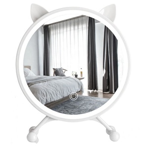 Illuminazione a LED specchio da scrivania a 3 colori Touch Control argento telaio 20 pz specchio per il trucco di bellezza uso quotidiano bagno scatola imballata - Product Image 3