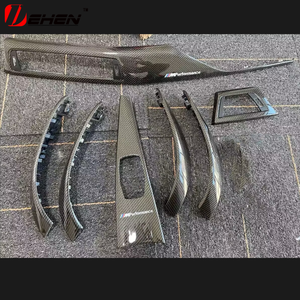 Pour BMW Série 3 F30 F32 F34 F36 M3 F80 M4 F82 F83 Alcantara véritable fibre de carbone pommeau de base <span class=keywords><strong>frein</strong></span> à <span class=keywords><strong>main</strong></span> <span class=keywords><strong>garniture</strong></span> de tableau de bord - Product Image 4