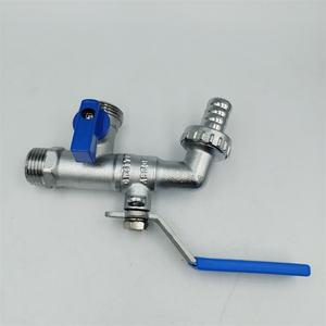 2ハンドル2インレットウェイビブコックホースウォータータップ洗濯機鍛造真鍮ビブコックウォータータップ - Product Image 3