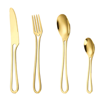 Ensemble de couverts en acier inoxydable avec manches creuses, couteau, fourchette, cuillère, pour la maison, les restaurants et les mariages