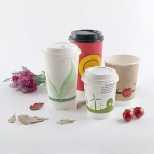 Modern Design Brc 8ozB Dubbele Muur Biodegraddble Papier Cup