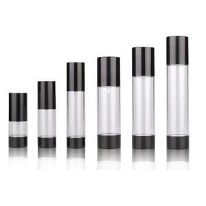 Botol Pompa Kosmetik Tanpa Udara Hitam untuk Serum Perawatan Kulit, Botol Plastik Kosong 15ml-120ml, Pompa Semprot Losion - Product Image 3