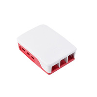 Carcasa Oficial Raspberry Pi 5 ABS Roja/Blanca con Ventilador de Refrigeración Activo con Ventilador PWM y Disipador de Calor para Raspberry Pi 5
