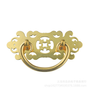 New Chinese Style Brass Drawer Handle 10x4cm Antique <b>Copper</b> Finish Furniture Pull Novelty Shape Durable - Product Image 4