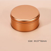 Boîte en étain ronde unie 137*66mm, boîtes à biscuits multicolores, boîtes en étain pour bonbons de mariage et cadeaux de mariée en gros