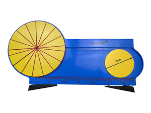 Wiskundige berekening van het oppervlaktegebied van een cirkel en de waarde van <span class=keywords><strong>pi</strong></span> demonstreren een model magnetische schijf met zestien gelijke delen. - Product Image 1