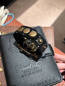 Bracelet de montre en velours côtelé à imprimé étoiles avec breloque bouton pour Apple Watch Series 11/10/9/8/7/SE, Huawei <span class=keywords><strong>Fit</strong></span> 4, <span class=keywords><strong>Xiaomi</strong></span> 9pro, bracelet vintage - Product Image 2