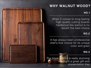 <strong>Mat</strong> Black Walnut Chopping <strong>Board</strong> Pizza Cutting <strong>Board</strong> - Product Image 4