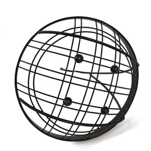 Wire Fruit Basket With Banana Hook Black <b>Standing</b> Type Bowl Shape For Home Kitchen Storage FB-1041-HY - Product Image 3
