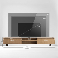 Meuble TV Moderne Blanc avec Grand Rangement, Table Console, Meuble Multimédia en Bois pour Salon