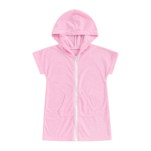 Comodo Accappatoio con Cappuccio per Bambini in Spugna di Poliestere, Alta Qualità, con Zip Frontale, Costume <span class=keywords><strong>da</strong></span> <span class=keywords><strong>Bagno</strong></span> e Copricostume - Product Image 3